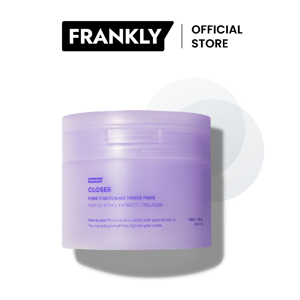 FRANKLY Closer Pore Tightening Toner Pads | แฟรงคลี  โคลเซอร์ พอร์ ไทเทินนิ่ง โทนเนอร์ แพดส์ | FRANKLY Official Store