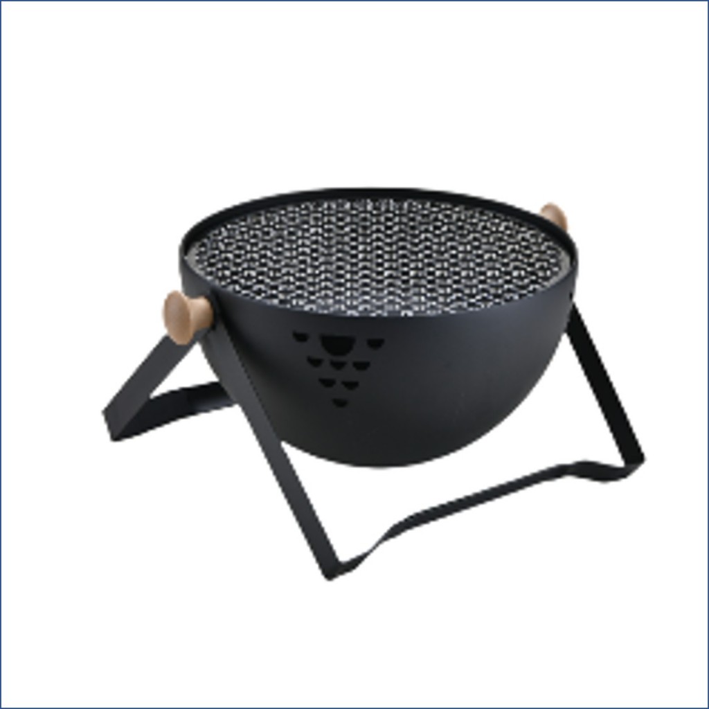 HomePro เตาถ่านบาร์บีคิวถ่าน  ทรงกลมพร้อมฐานและหูหิ้วไว้สำหรับพกพา XPLOR สีดำ แบรนด์ SPRING