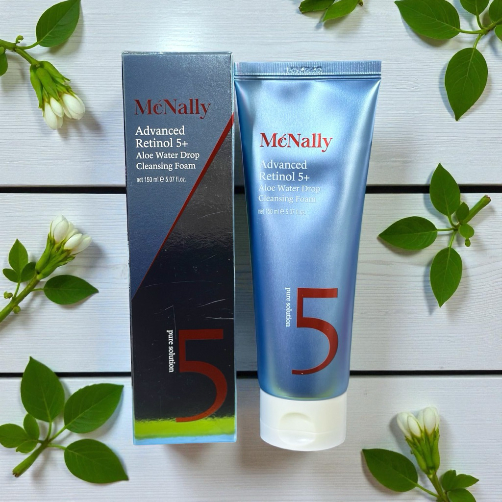 โฟมล้างหน้าเกาหลีตัวดัง! McNally Advanced Retinol 5+ รวมพลังเรตินอลและว่านหางจระเข้ ล้างสะอาดพร้อมลด