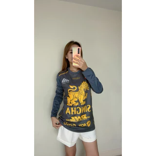 เสื้อกีฬาแขนยาวพิมพ์ลาย ผ้าไมโคร ใส่สบายระบายอากาศได้ดี ทรงคอกลม ใส่ได้ทั้งชายและหญิง(สิงห์)M-3XL