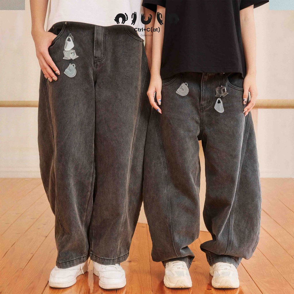 olulo Ctrl+C(at) - Barrel jeans กางเกงยีนส์ทรง Barrel