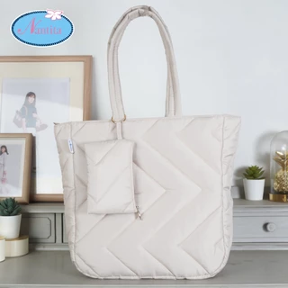 Nantita กระเป๋านุ่มนิ่มผ้ากันน้ำทรงตั้ง+กระเป๋าใบเล็ก SH001