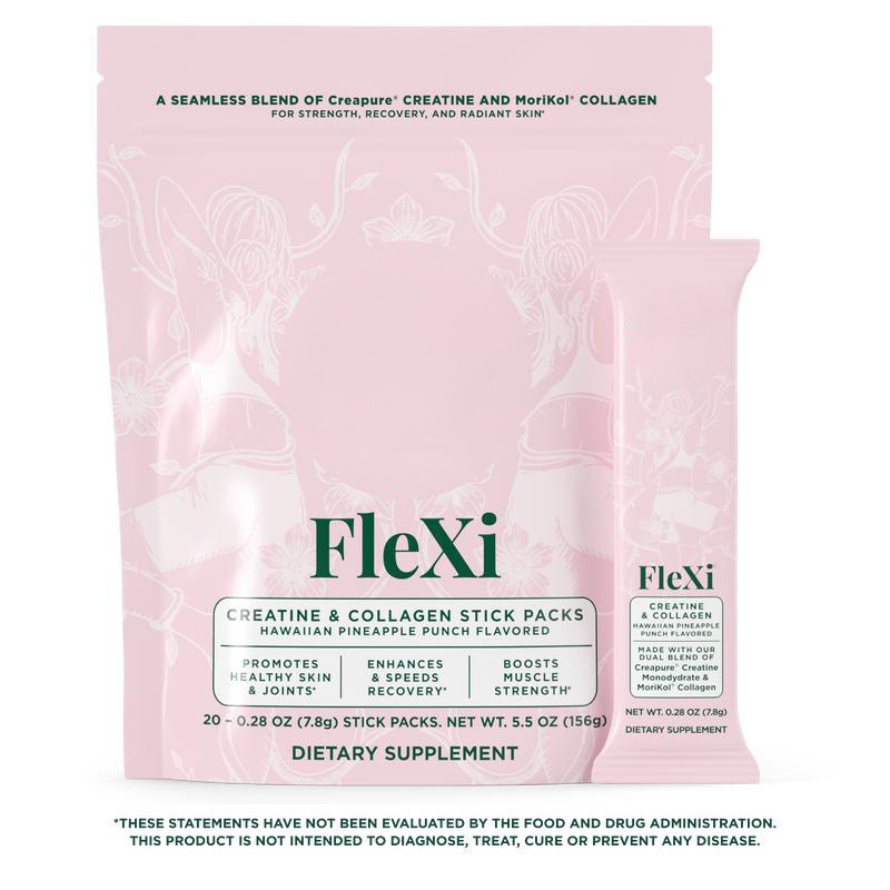 【FleXi คอลลาเจนบาร์กรดครีโอนิก】 ครีเอทีน + คอลลาเจนบาร์พาวเดอร์ CREATINE&COLLAGEN 1 ถุง = 20 ถุงเล็ก