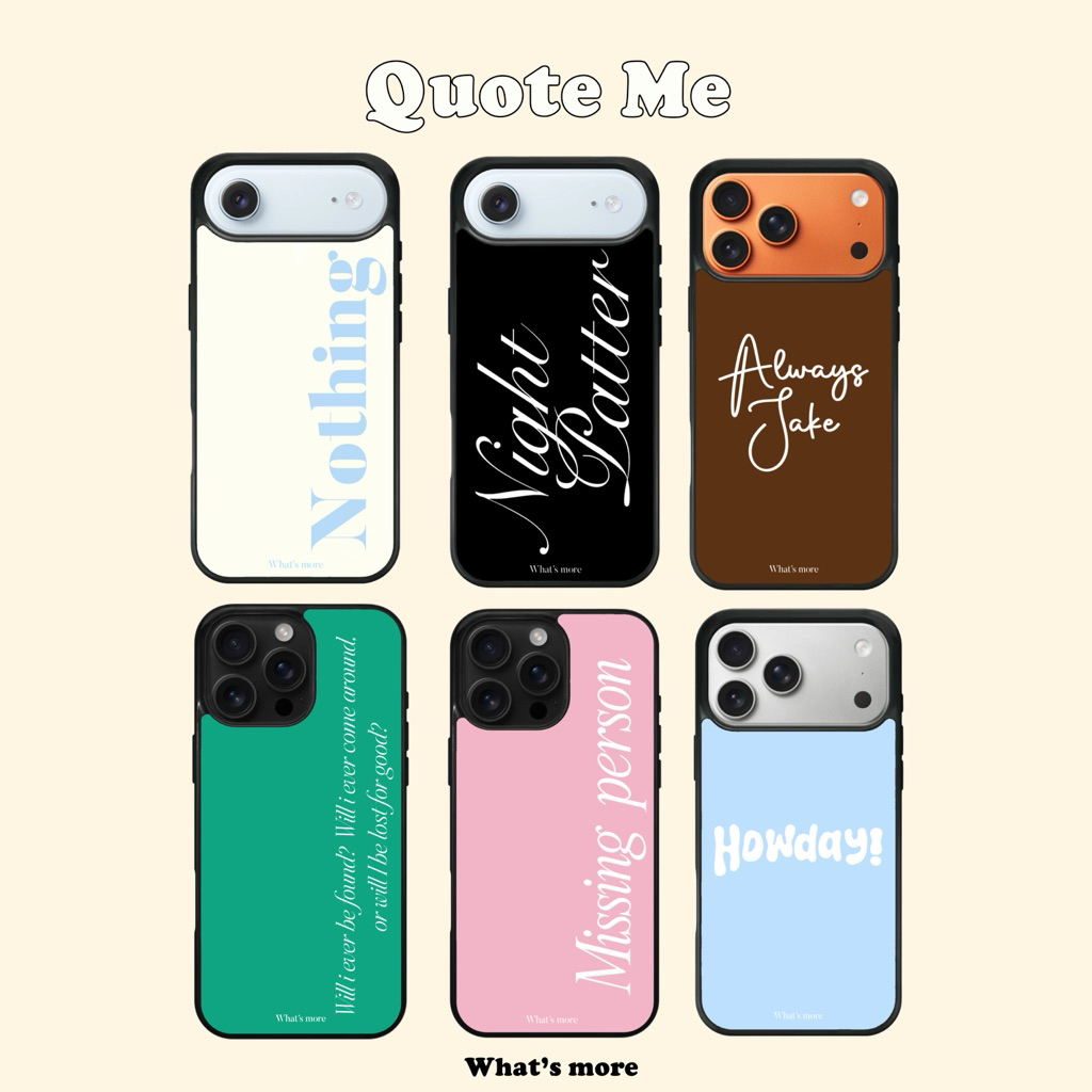 [พร้อมส่ง]( แจ้งรายละเอียดทางแชท ) name case | what‘s more
