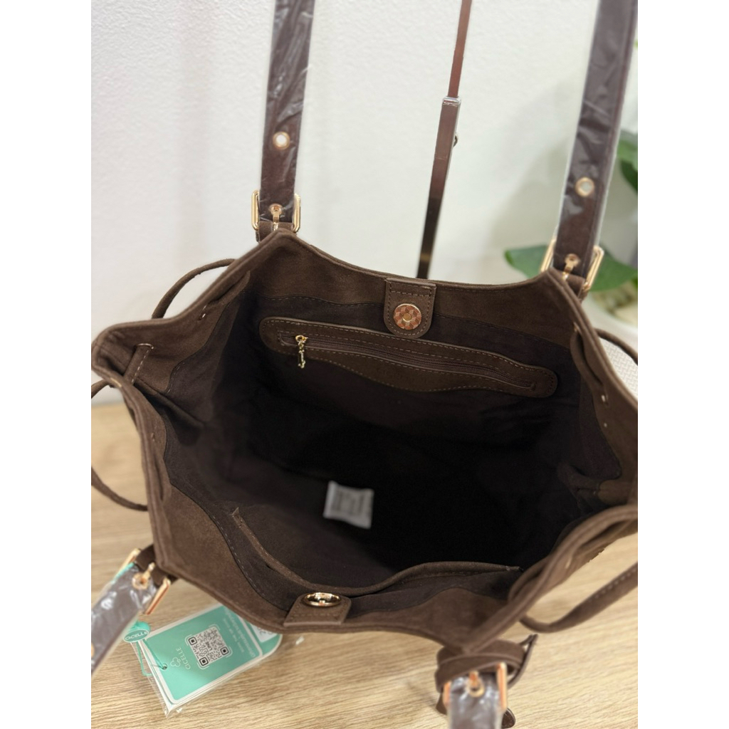 #207CICELLE Suede Vintage Bag👜 แบรนด์ CICELLE (ซี-เซล)    สไตล์ Modern Luxur - รูปที่ 7