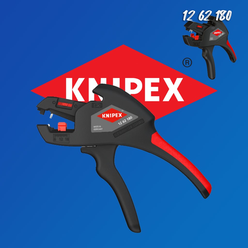 KNIPEX คีมปอกสายไฟแบบกลม อัตโนมัติ ขนาด 180 มม รหัส 12 62 180 (คะนิเพค) - shc