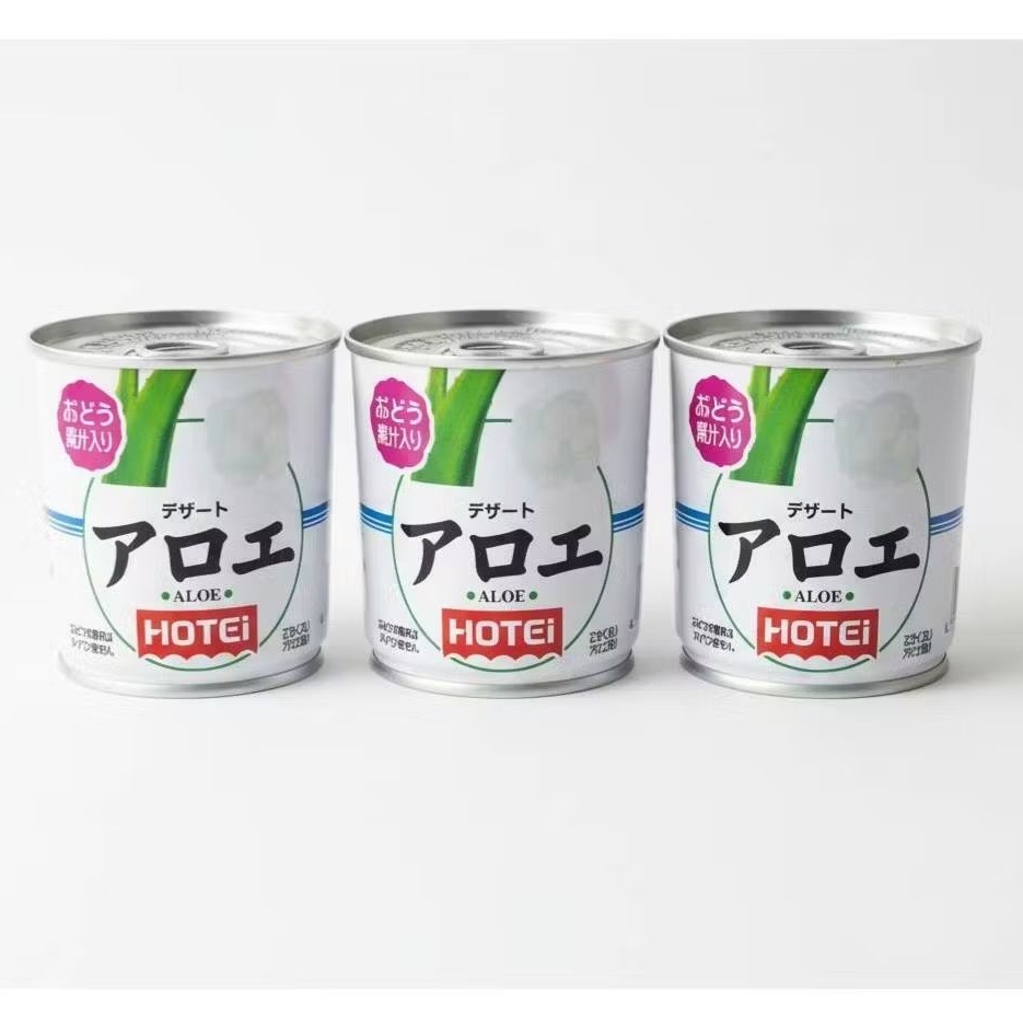 3 กระป๋อง ว่านหางจระเข้ในน้ำองุ่น (ตรา โฮเตอิ HOTEI)
