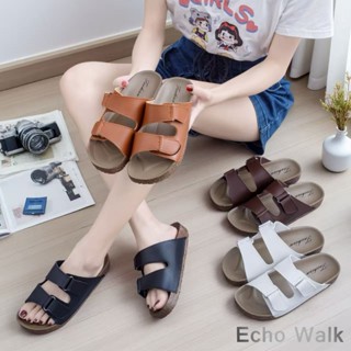 💥Echo Walk รองเท้าแตะ PVC ผู้หญิงผู้ชาย ไซซ์ 36-45 สายคู่ปรั…