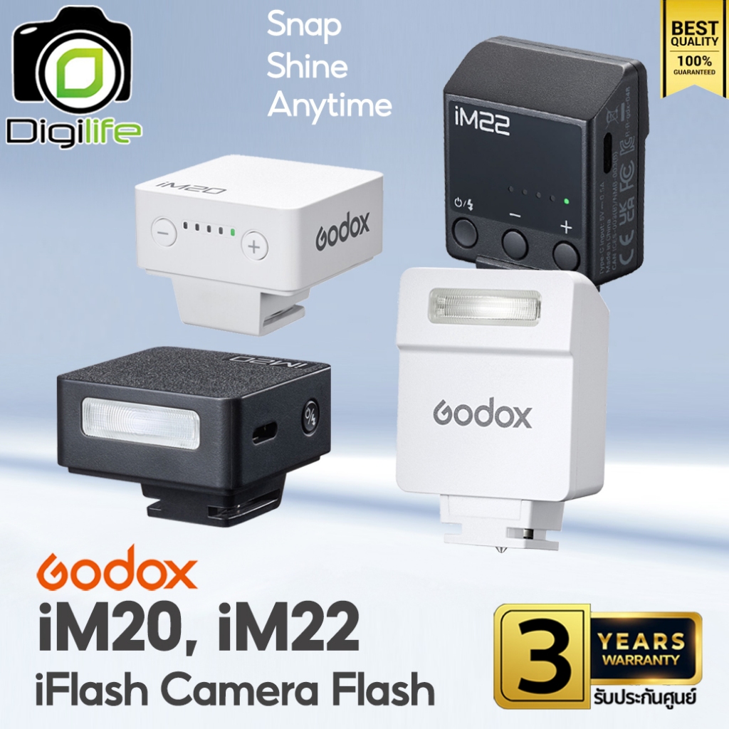 Godox Flash iM20, iM22 - iFlash Camera / Pocket Flash - รับประกันศูนย์ Godox Thailand 3ปี / Digilife