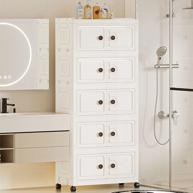 HEINOกว้าง40CM 5ชั้น ตู้อเนกประสงค์ ตู้เก็บของพับได้ ตู้วางของมีหลายชั้น สไตล์การออกแบบโมเดิร์นจัดเก็บบ้านให้เป็นระเบียบ thumbnail 3