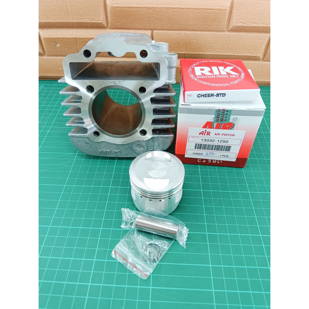 เสื้อลูก W110i 53-57สลัก13 พร้อมลูกสูบเชียร์ พร้อมปาดหัวหลบวาล์ว ใส่W110i วาล์วเดิม ปาดตีนลูก 2มิล