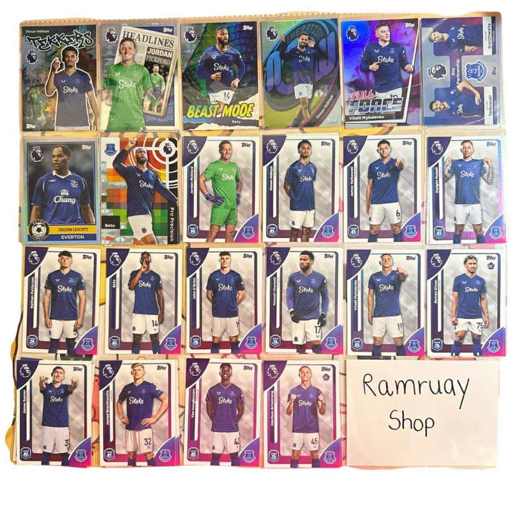 Topps Premier league Everton F.C. 2025-2026 การ์ดนักบอล การ์ดบอล ส่งไวมาก