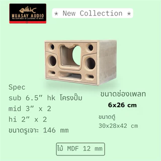 ตู้ลำโพงบลูทูธ งานดิบ แบนพาส 6.5 นิ้ว 200w มีแผ่นปิดไม้หน้า หลัง ให้ครบ มีสต๊อก ส่งไว