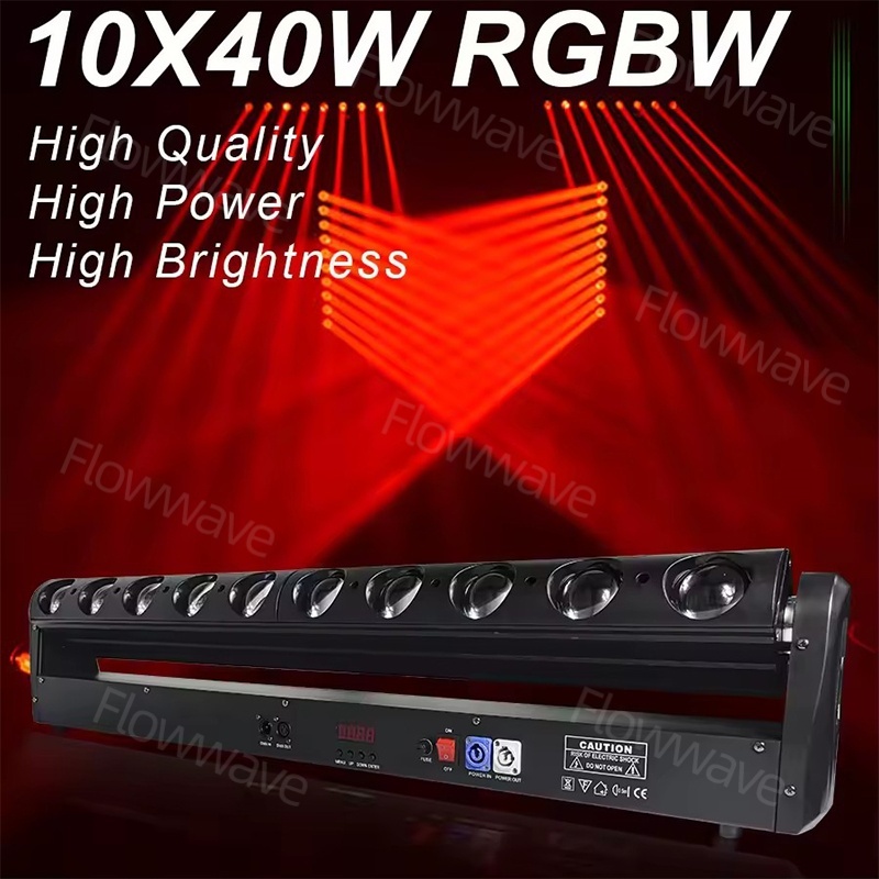 Flowwave ไฟแมทริกซ์เวที 10 ดวง: 40W RGBW สำหรับปาร์ตี้และการแสดง
