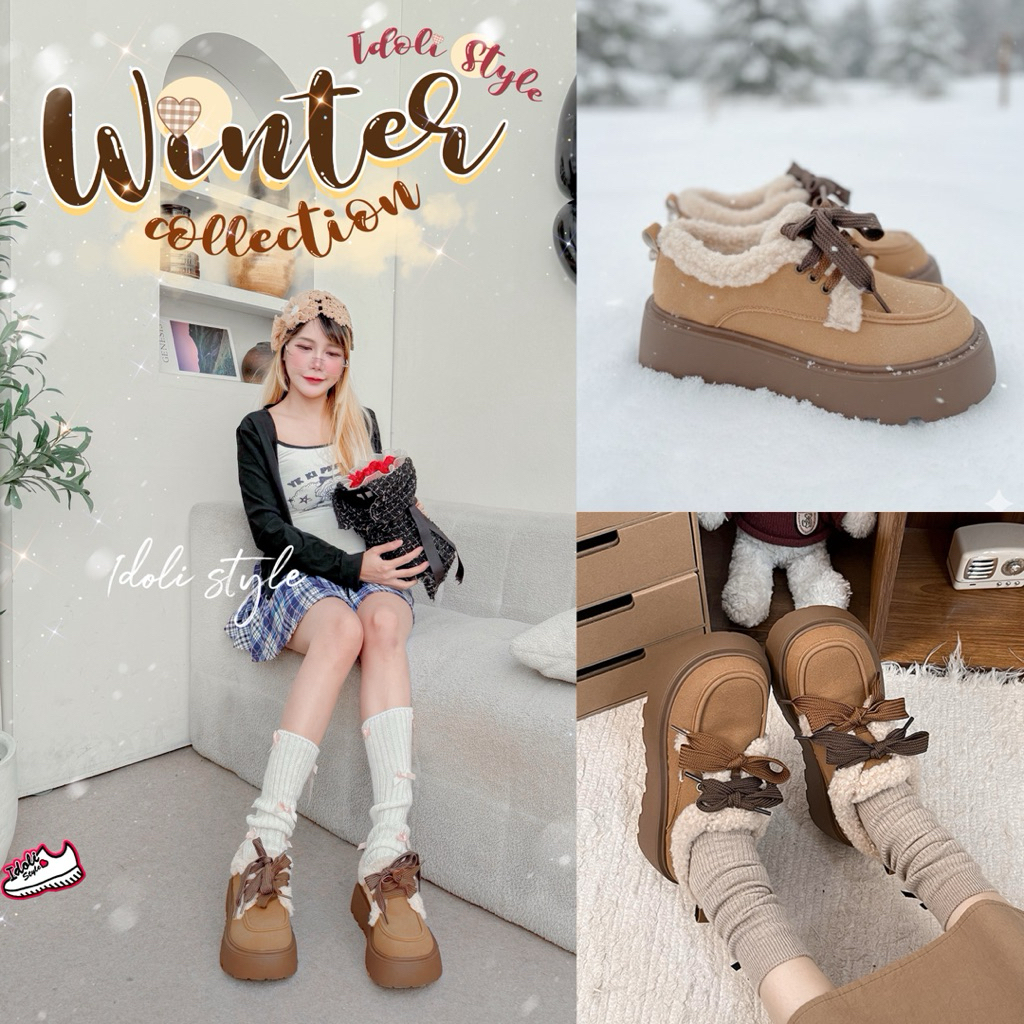 Idoli Style บูทบุขนกันหนาว พร้อมส่งในไทย