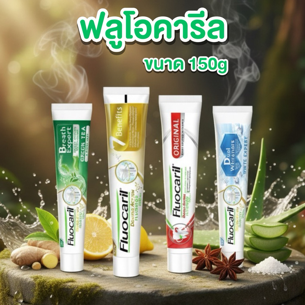 Fluocaril Toothpaste ฟลูโอคารีล  ยาสีฟัน 150g (White Expert/Original/7 Benefit)