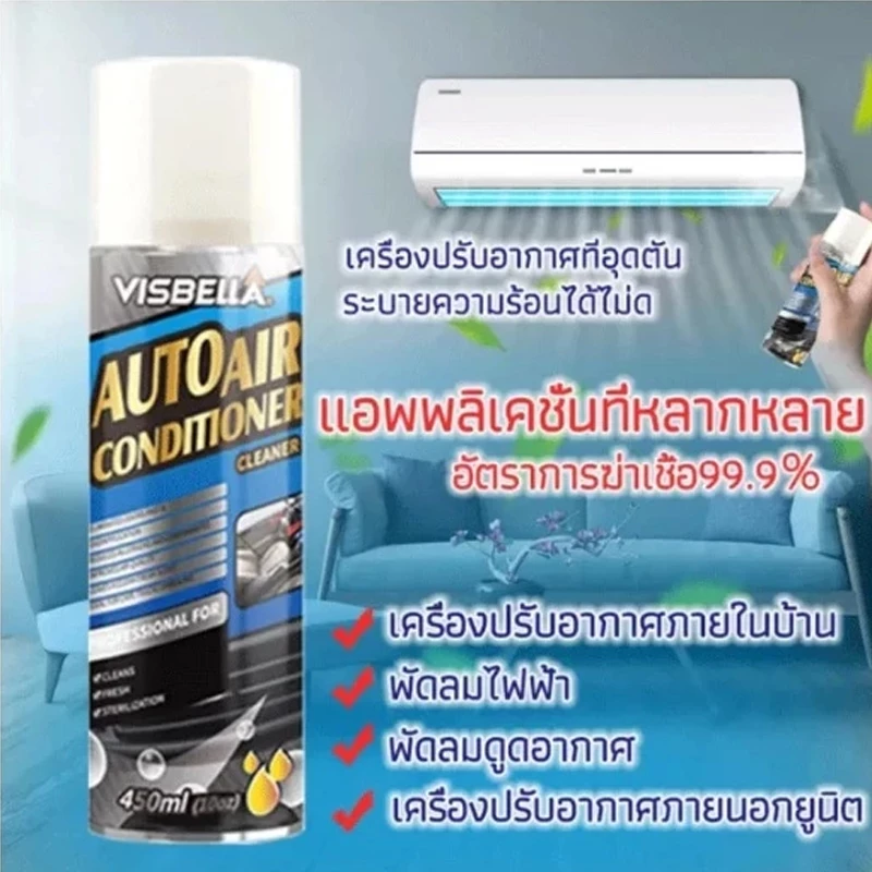 MOTUS โฟมล้างแอร์ น้ำยาล้างแอร์ สเปรย์โฟมล้างแอร์ สเปรย์ล้างแอร์ สเปรย์โฟมทำความสะอาดเครื่องปรับอากาศ thumbnail 5