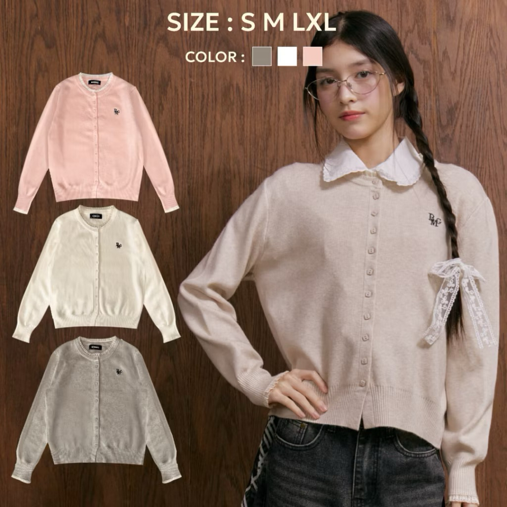 New🌷Beming Bkk-Softlight Basic Cardigan – คาร์ดิแกนเรียบหรูดูแพง ☁️(ราคาไลฟ์สดทักแชทนะคะ)