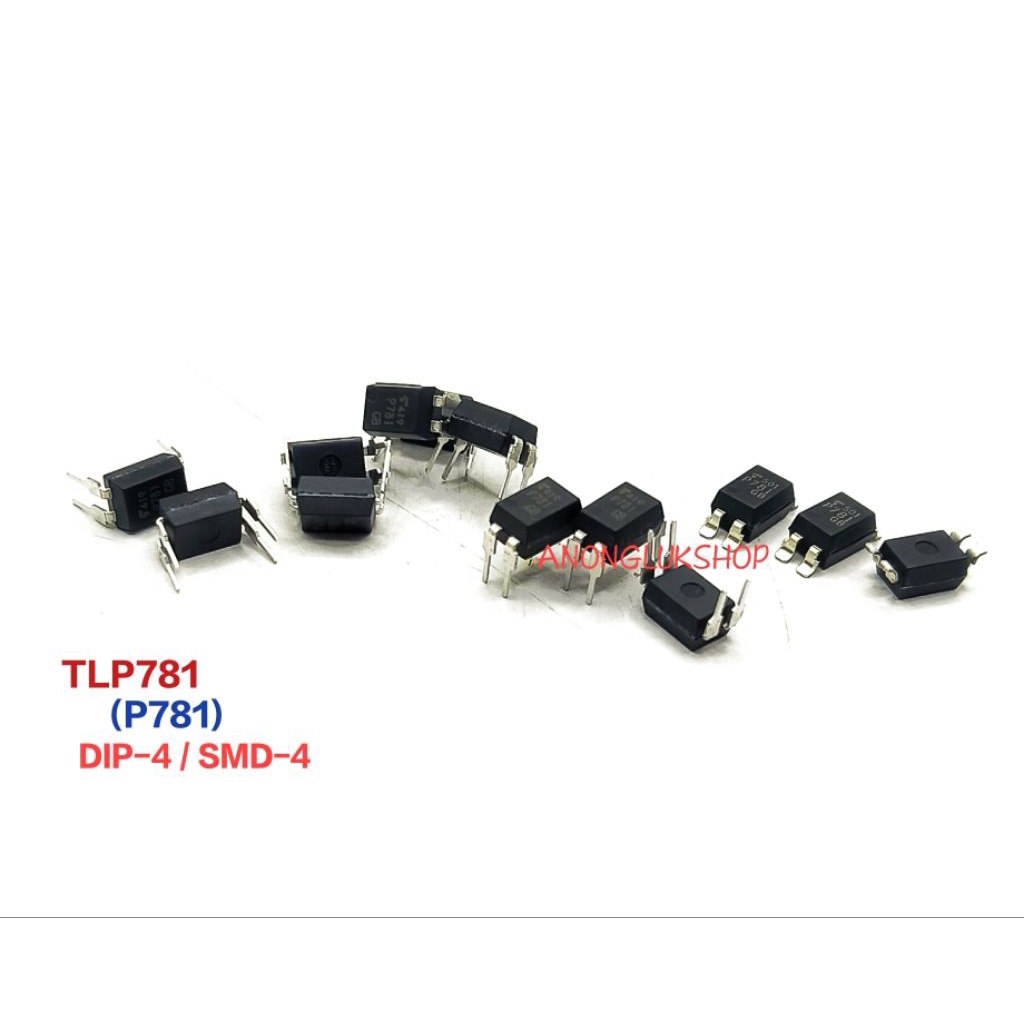 ราคาต่อ 1ตัว 👉👉 TLP781 P781 DIP-4 SMD-4  Optocoupler Transistor Output 1 Channel ออปโต้คอปเปอร์ 4ขา 