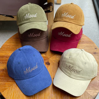 🎀พร้อมส่ง🌼หมวกแก๊ป ปักอักษร Mood บังแดด ใส่สบาย ใส่ได้ชายและหญิง สามารถปรับขนาดได้ มี 7 สี