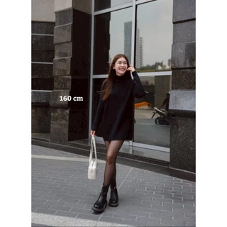 W33 Winter Mini Dress เดรสไหมพรมสั้น กันหนาว ผ้าหนา