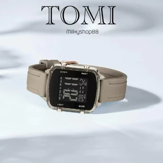 (M65) นาฬิกา TOMI รุ่นใหม่ ทรงเหลี่ยม ดิจิตอล กันน้ำ 100% ใส่ได้ทั้ง ชาย-หญิง (8สี)
