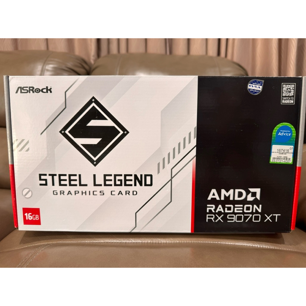 มือสองประกันไทย 25/07/2571 AMD Radeon™ RX 9070 XT Steel Legend 16GB