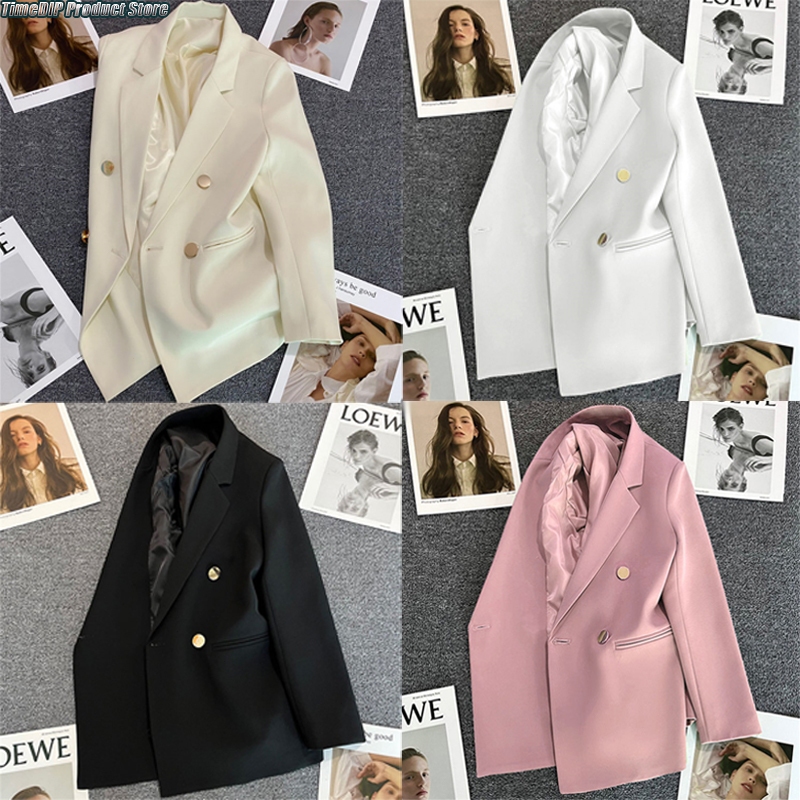 เสื้อเบลเซอร์แขนยาวสไตล์เกาหลี เหมาะสำหรับโอกาสลำลองและทำงาน ทันสมัยและช่วยลดน้ำหนัก มีให้เลือก 4 สี