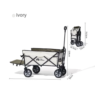 Mobi GARDEN รถเข็นแคมป์ปิ้ง รถเข็น รถเข็นพับได้ ขนาดใหญ่ ความจุ Wagon แบบพกพา ที่จับกระเป๋าเดินทาง ช้อปปิ้ง