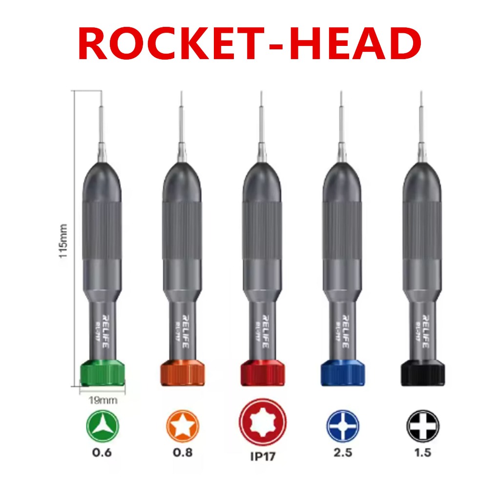 ชุดไขควงหัวจรวด RL-717A สำหรับซ่อมโทรศัพท์มือถือ ซ่อมอย่างแม่นยำ ไขควงถอดสกรูและเครื่องมือชุดไขควง