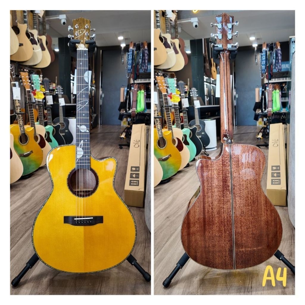 Nologo All solid guitar รอบ4 | กีตาร์โปร่ง ไม้แท้ทั้งตัว อาจมีตำหนิสีบ้างเล็กน้อย ราคาเหมาจากโรงงาน 