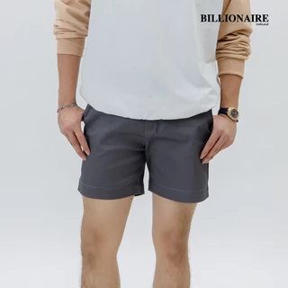 Billionaire | กางเกงขาสั้น15นิ้ว มีริบบิ้นกระเป๋าหลัง เนื้อผ้าคอตตอลชิโน่+สแปนเดก ระบายอากาศดี
