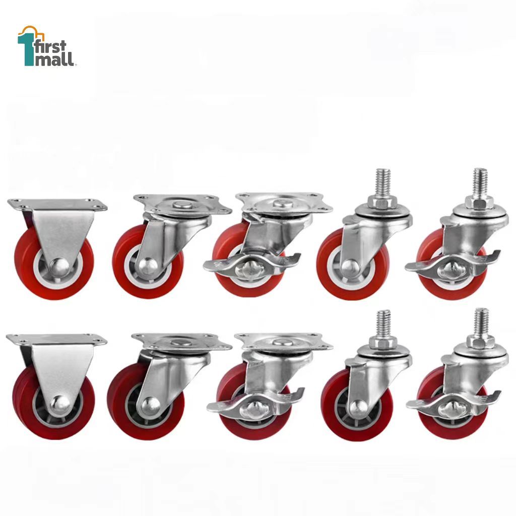 🛞firstmallล้อรถเข็นขนาดเล็ก 1.5-2 นิ้ว ล้ออะไหล่สำเร็จรูป พร้อมสลัก สำหรับรถเข็น, ตู้ล้อเลื่อน, โต๊ะ