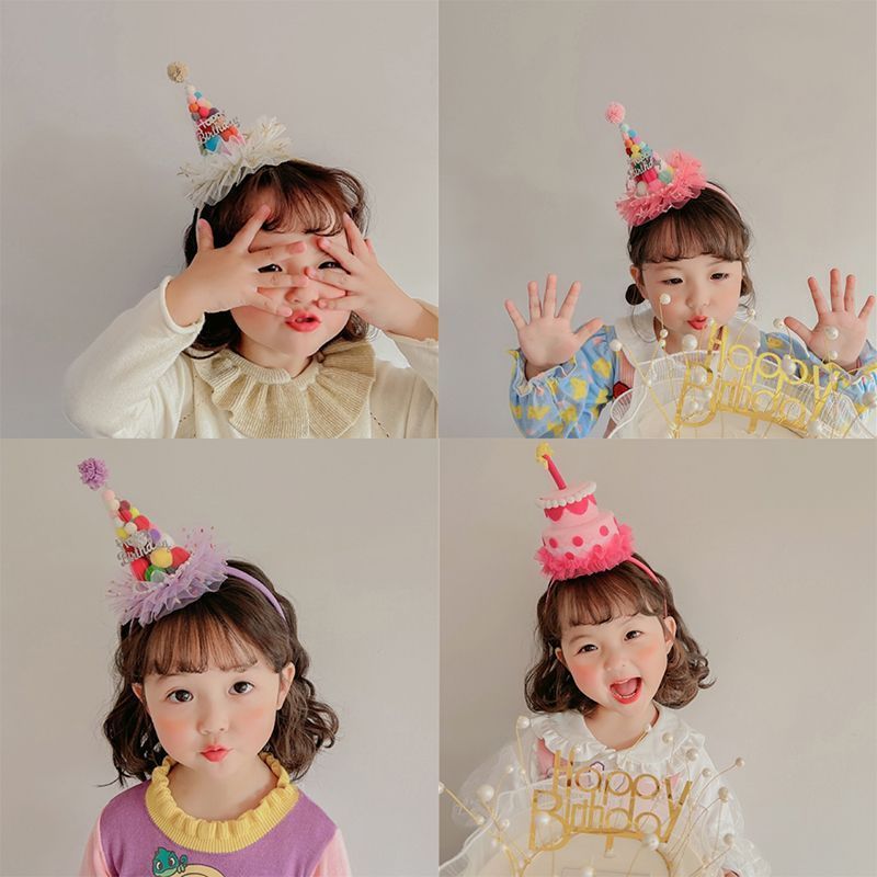 พร้อมส่งไทย 🇹🇭 หมวก Happy birthday เจ้าหญิงวันเกิด  สำหรับเด็ก 1 - 5 ปี - รูปที่ 2