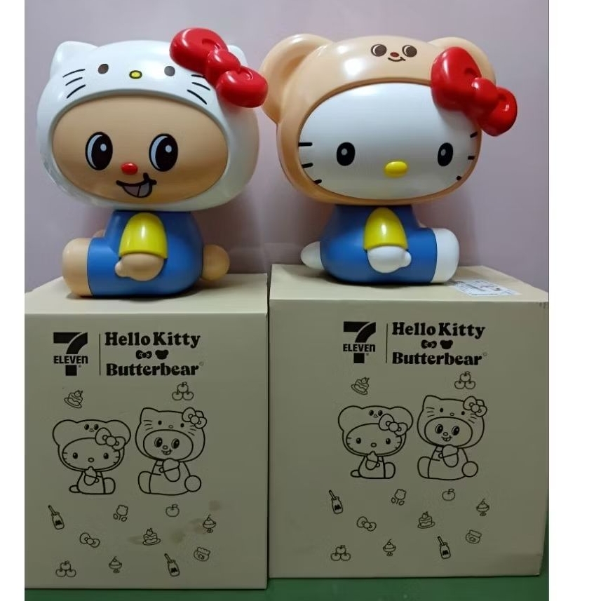 🩷พร้อมส่ง🩷กระบอกน้ำออมสิน hello kitty x น้องเนย 7-11 butterbear สินค้าสิขสิทธิ์ แท้ พร้อมส่งค่ะ#butt