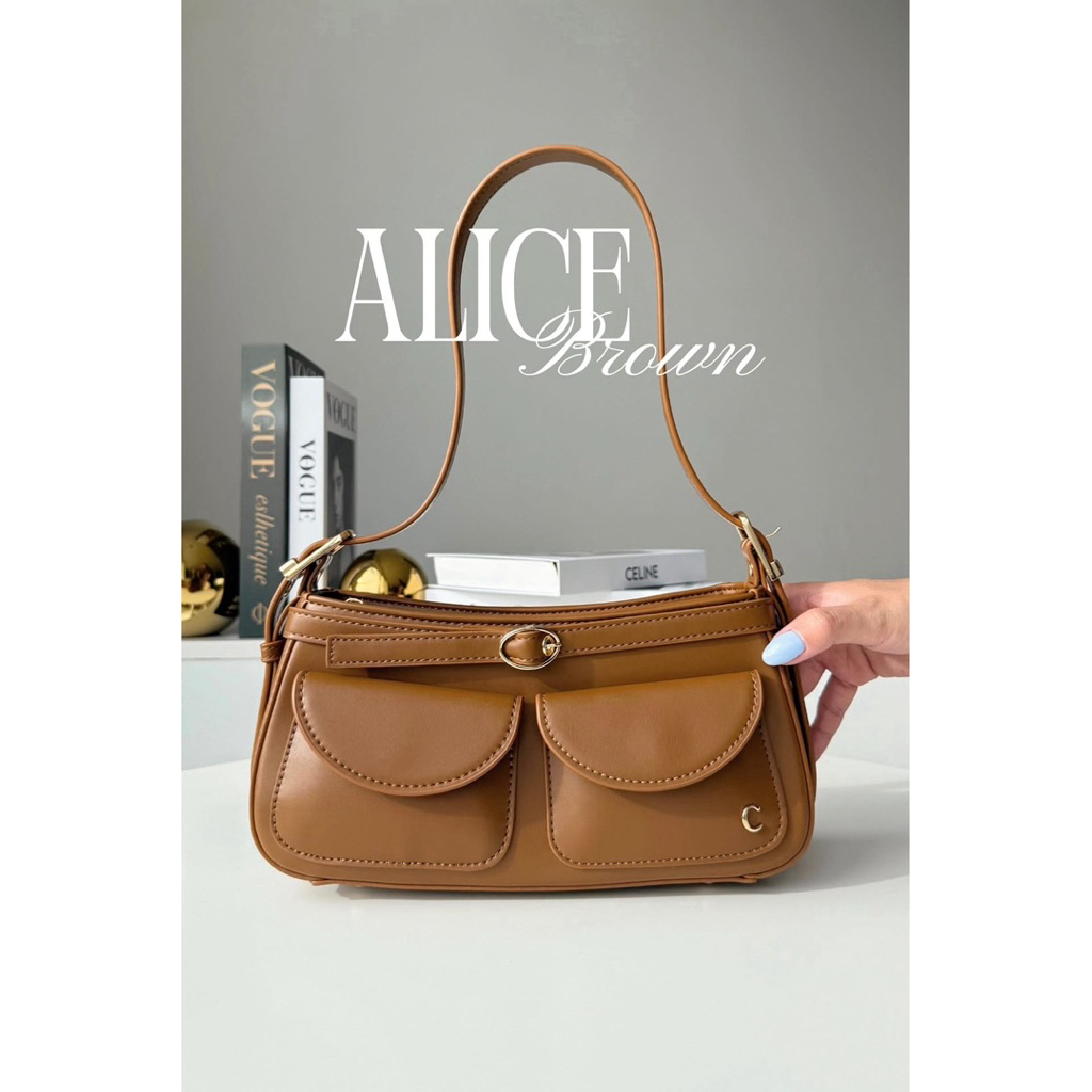 Cozii bag🤎ALICE – BROWN ส่งต่อ(มือ1)