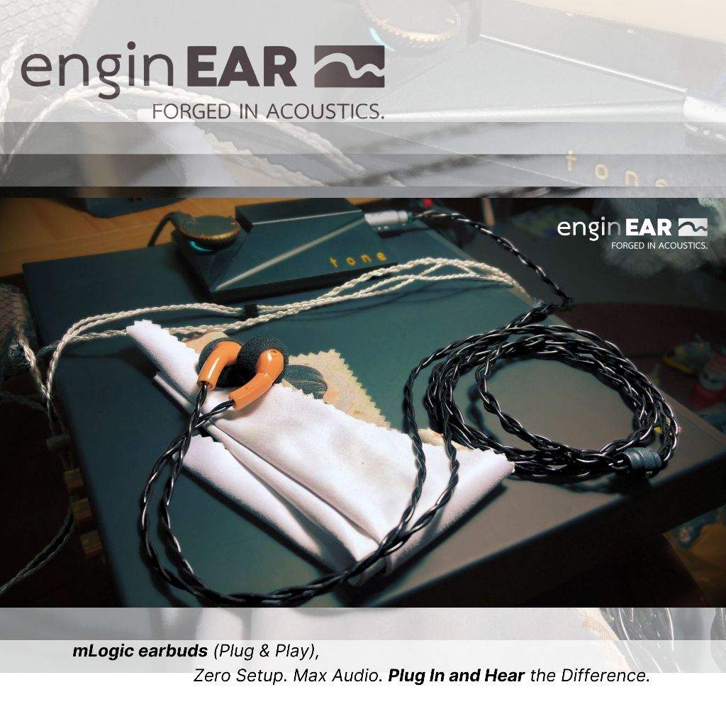 enginEAR mLogic - หูฟัง (LCP-80Ω) Earbuds | จับคู่กับสายและพาร์ทคุณภาพสูง (3.5/4.4/MMCX)
