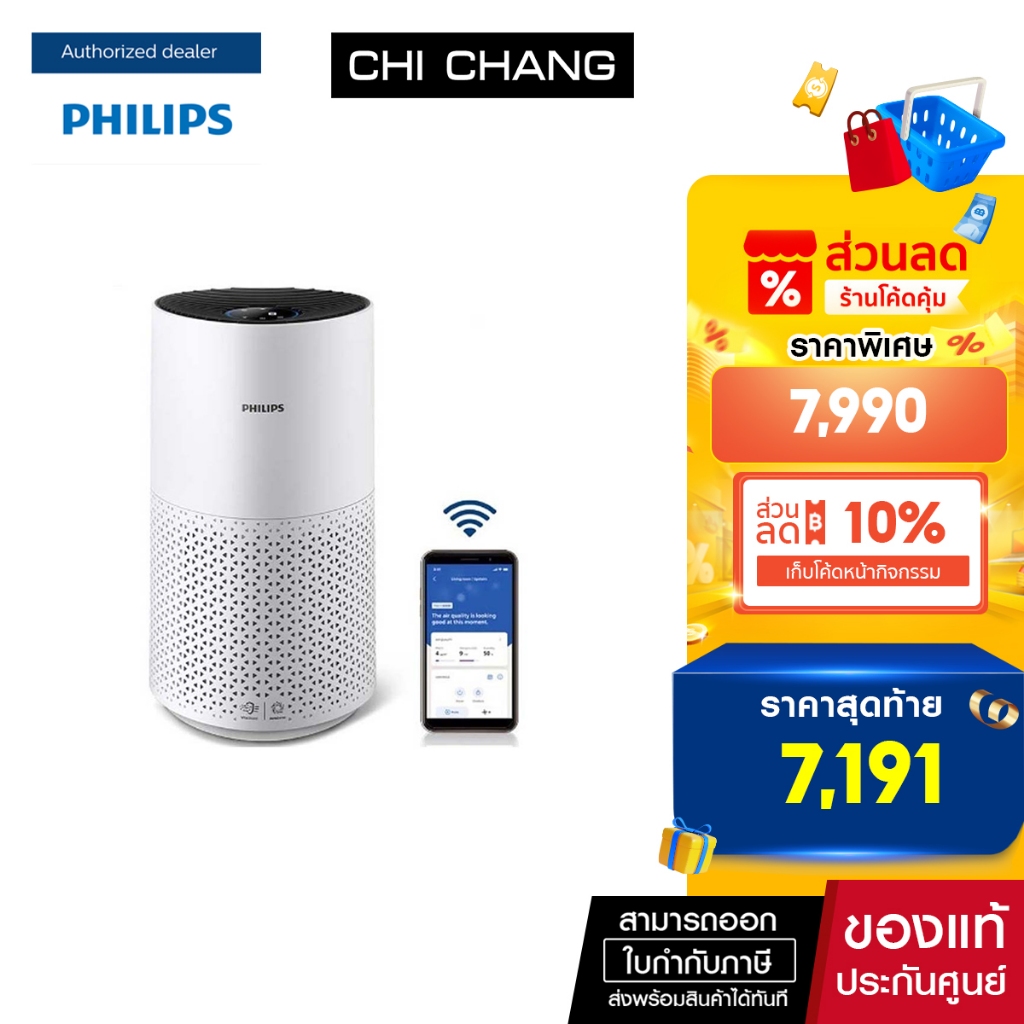 (มีสินค้าพร้อมส่ง) เครื่องฟอกอากาศ PHILIPS AC1715/21 78 ตารางเมตร