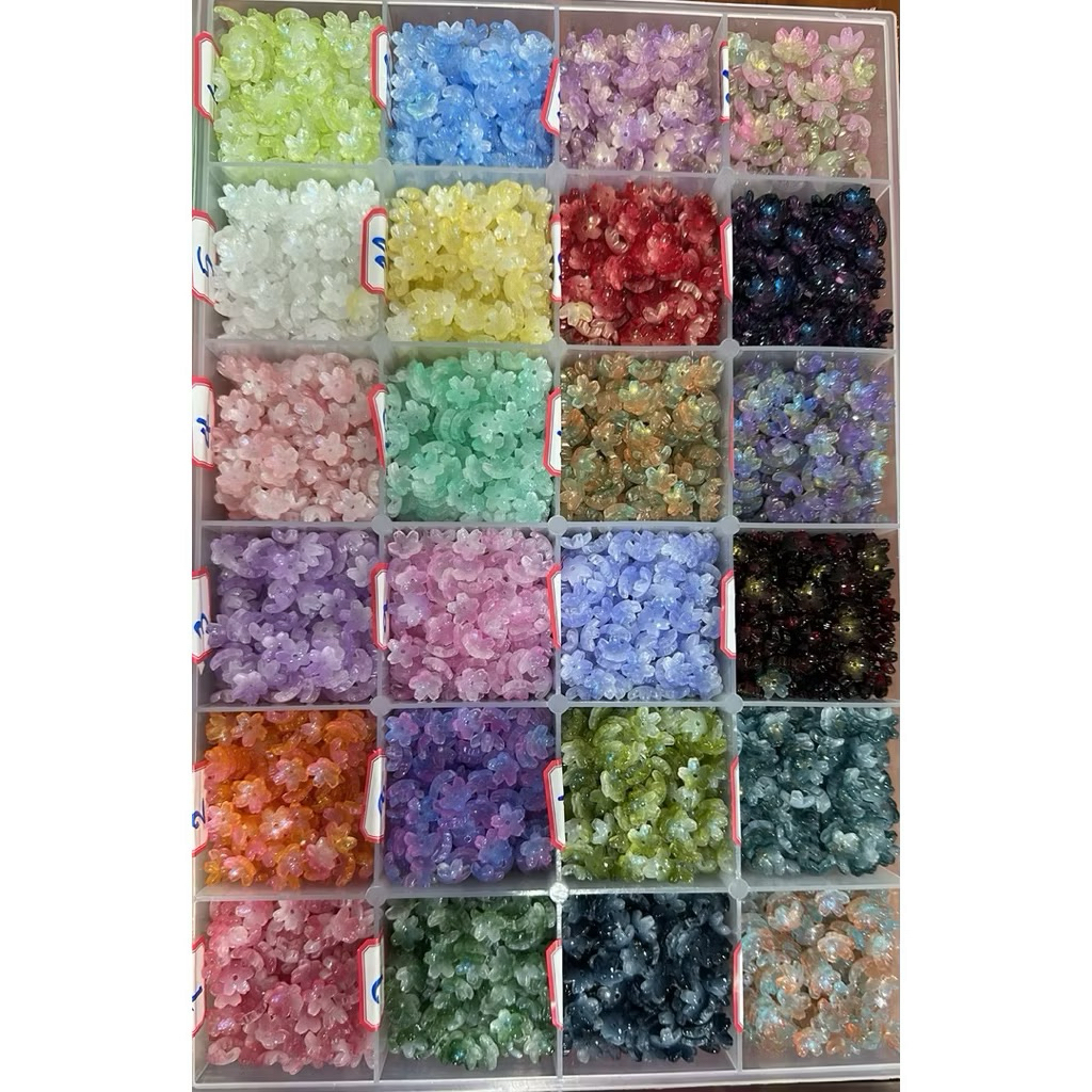 ลูกปัดงานแก้ว หลักหลาย  หลายลาย สวยๆน่ารักๆ ถุง =50ชิ้น