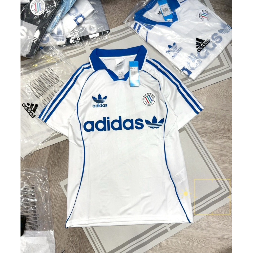 เสื้อบอล แฟชั่น แขนสั้นคอปก  ทรงโอเวอร์ไซร์ เนื้อผ้ากีฬา