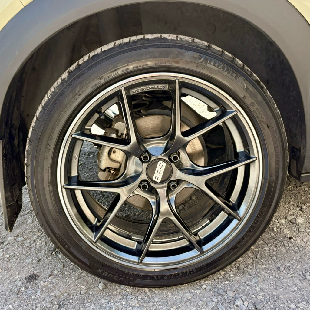 ล้อพร้อมยางชุดสวย  AOW FTA BBS ลาย CIR (AOW009)  FlowForming ขอบ 17 นิ้ว สี Hyper Dark    ขนาด 17x8 