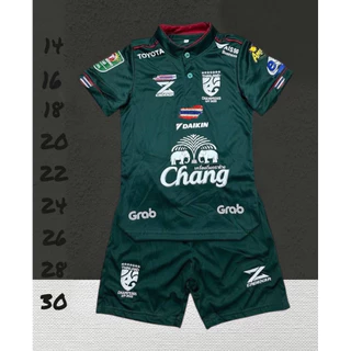 ชุดบอลชุดกีฬาเด็กคอวีเสื้อพร้อมกางเกงผ้านิ่มเย็นใส่สบายเหมาะกับน้อง1ขวบถึง13ขวบ
