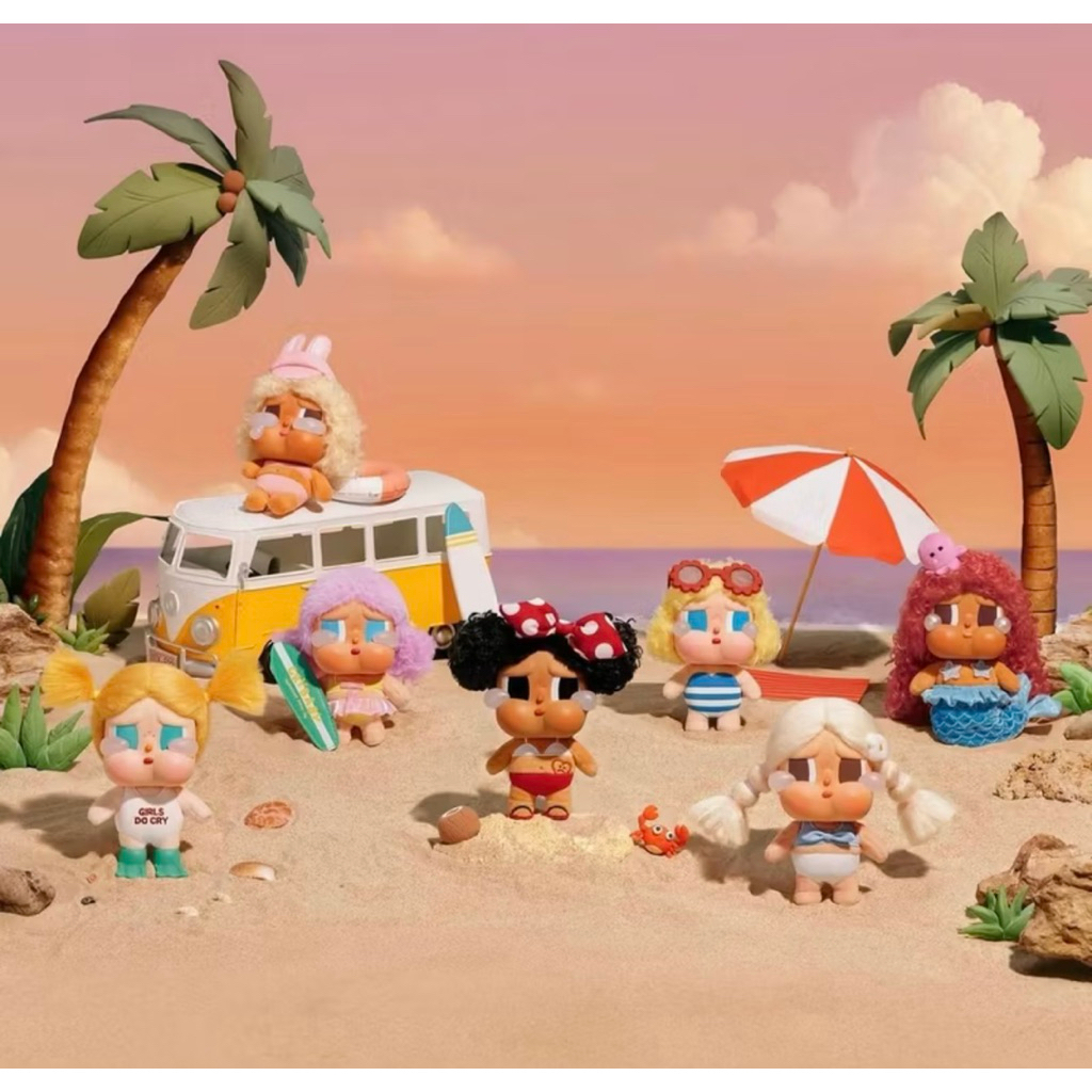 ครายคอลทะเล CRYBABY Vacation Mode On Series-Vinyl Plush Pendant Blind Box