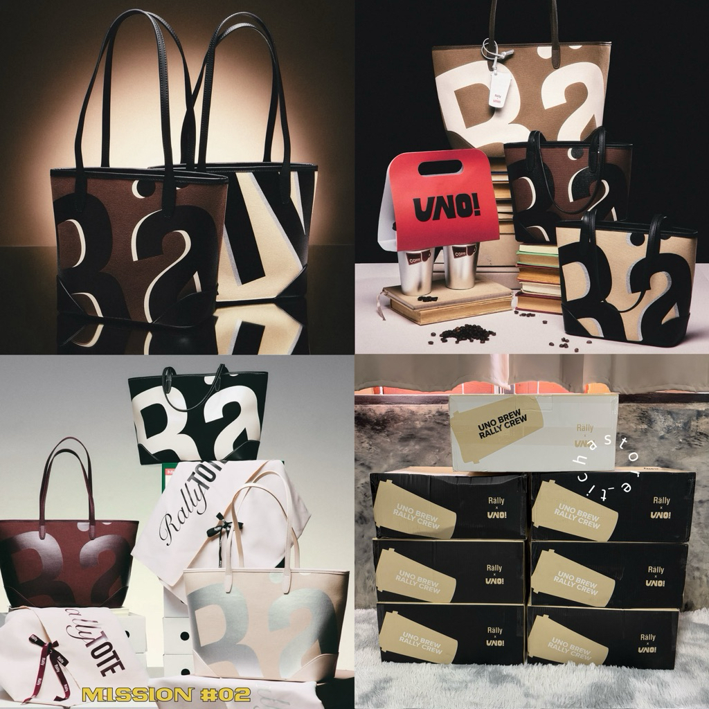 (พร้อมส่งLot29/10) Rally Movement The Bag x Uno City Tote กระเป๋าทรง Tote Bag สี House Blend/Dark Ro