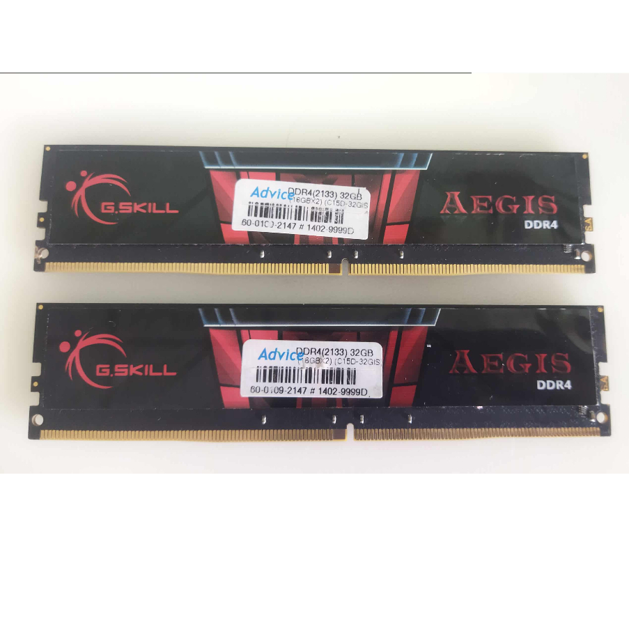 แรม DDR4  ความจุ 32 GB. ยี่ห้อ G SILL  BUS 2133   (16X2)