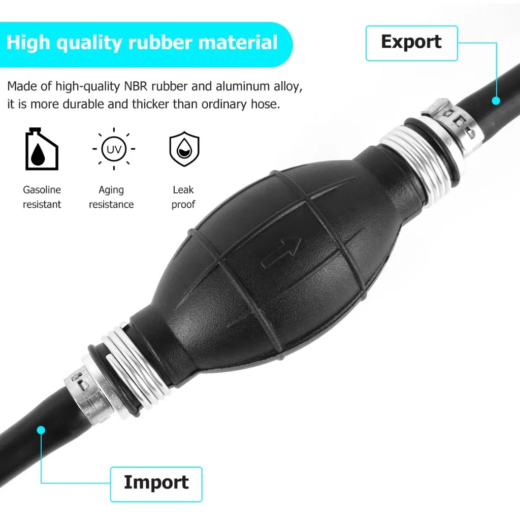 ขนาด6/8/10/12MM ปั๊มมือ อลูมิเนียม สายดูดน้ำมัน ทนต่อดีเซลและน้ำมัน สำหรับเรือ รถยนต์ - รูปที่ 7