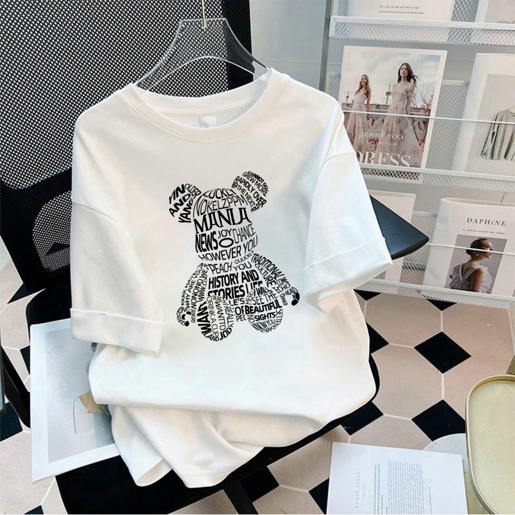 ✨[Daily Basic]✨เสื้อยืด Over Size ชายและหญิง ลาย "MANLA" ผ้าคอตตอน ผ้าฝ้ายใส่สบาย สไตล์ เกาหลี มินิมอล