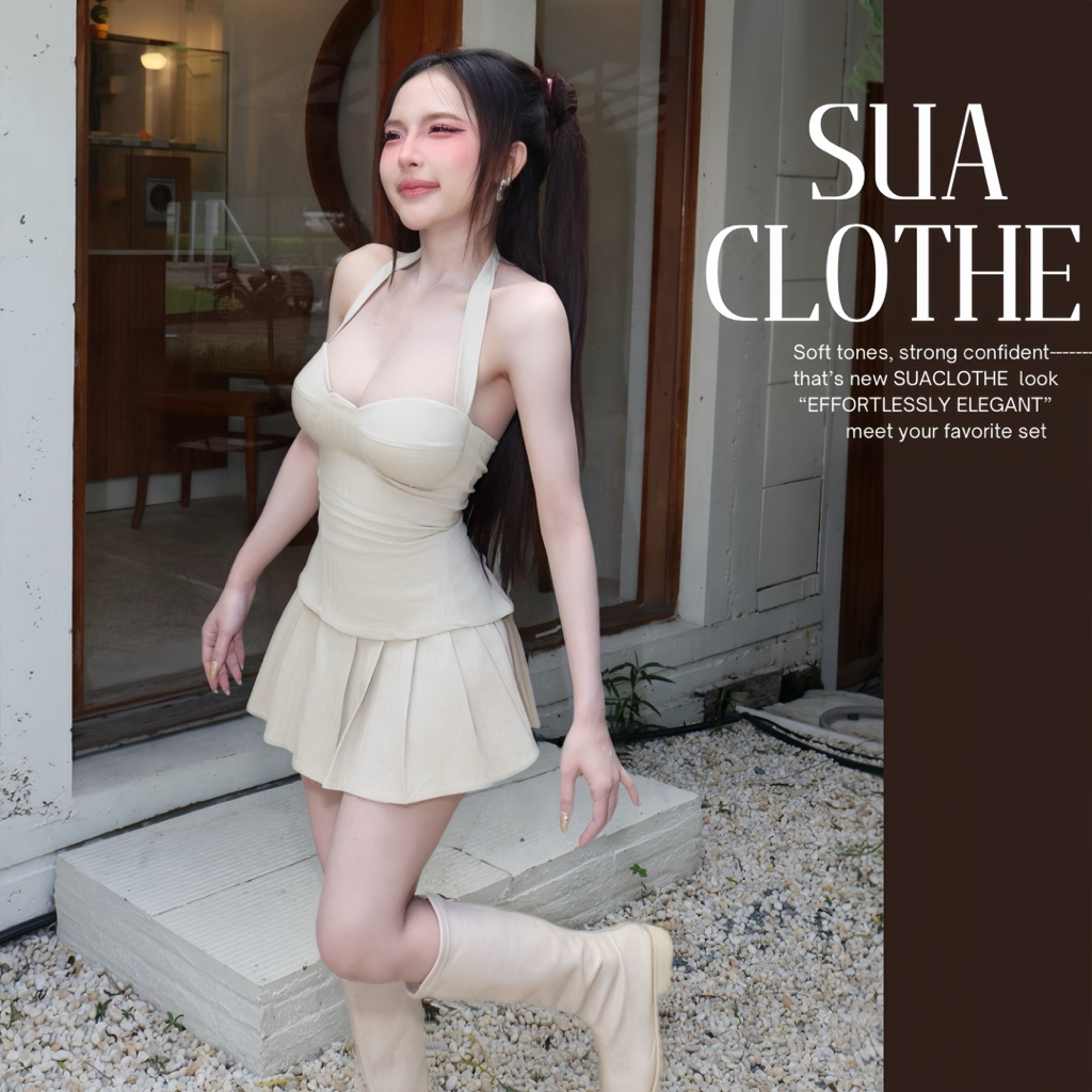 ‼️ ส่งไวมีส่งด่วน‼️ [SUACLOTHE] MIRA SET ชุดเซ็ทคอร์เซ็ทลายริ้ว ชุดเซ็ทน่ารัก พร้อมส่งจากไทย