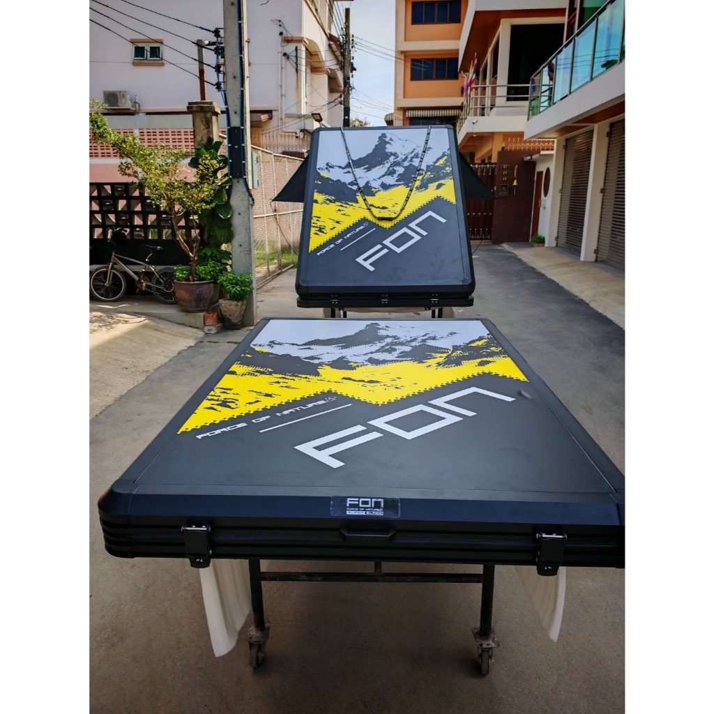 FON เต็นท์บนหลังคารถยนต์รุ่น  4 เหลี่ยม Pop Up อลูมิเนียม และ3 เหลี่ยมอลูมิเนียม​ พร้อมไฟ LED ความหนา 15 cm