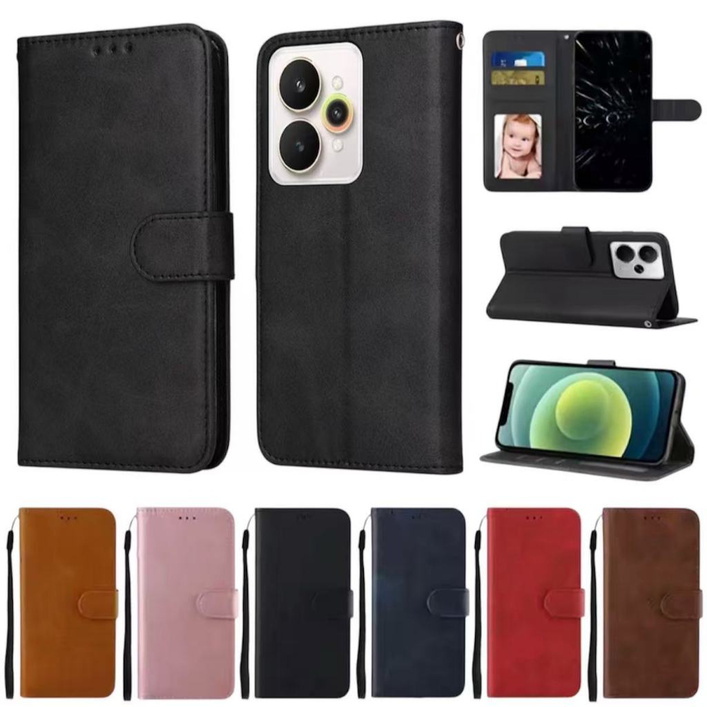 เคสฝาพับ ล็อค แถมสาย สำหรับ Oppo Realme15 15T มีแม่เหล็ก